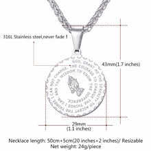 Load image into Gallery viewer, Lords Prayer/Serenity Prayer necklace