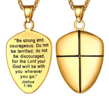 Load image into Gallery viewer, Shield Of Strength Necklace ( Available in Gold, Black, and Silver )