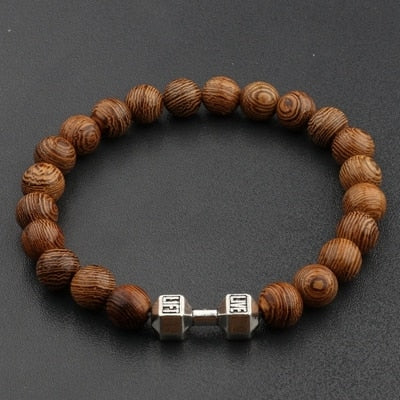 Black And Brown Biker ID Wood Beads Leather Adjustbale Mens Bracelet at Rs  30 in Mumbai